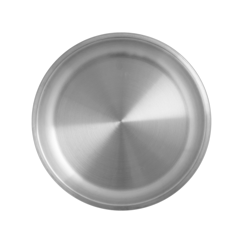 RVS ontbijt- en lunchbord 20 of 22 cm - mat gepolijst