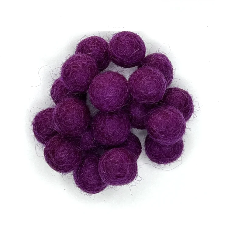 Viltbal - Wolkraal 1 cm | gratis verzending | meer dan 30 kleuren | fairtrade 