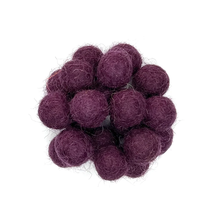 Viltbal - Wolkraal 1 cm | gratis verzending | meer dan 30 kleuren | fairtrade 