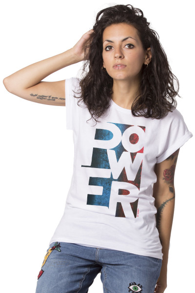 POWER T-shirt - Roll-up - White
