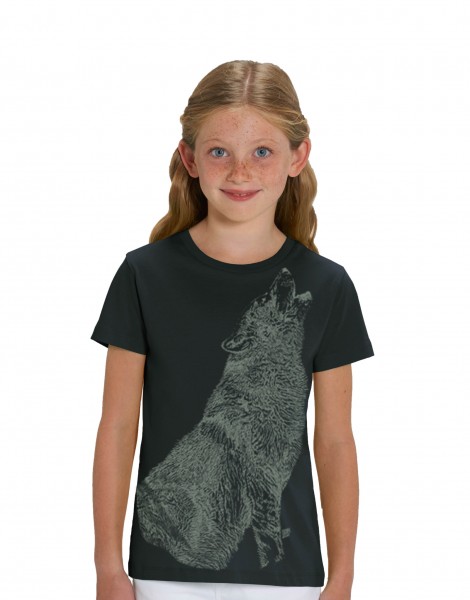 Huilende Wolf T-shirt - Glow In The Dark