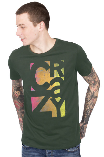 CRAZY T-shirt - Stone Wash Green